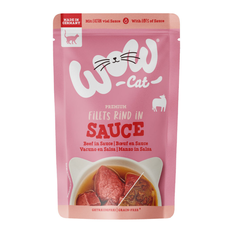 WOW Cat kapsička Sauce Hovězí Adult 85g