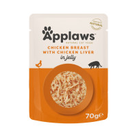 Applaws kapsička Cat Jelly Kuřecí prsa s játry 70g