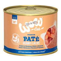 WOW Cat konzerva Paté Kuře s lososem Adult 200g