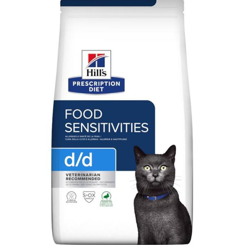 Hill's Prescription Diet Feline d/d Duck+ Green Peas 1,5 kg