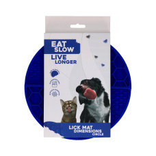 Eat Slow Live Longer lízací zpomalovací podložka Circle modrá