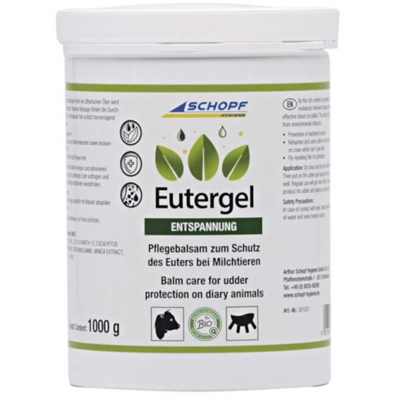 EuterGel Schopf grün bio ošetřující mast na vemena 1 kg