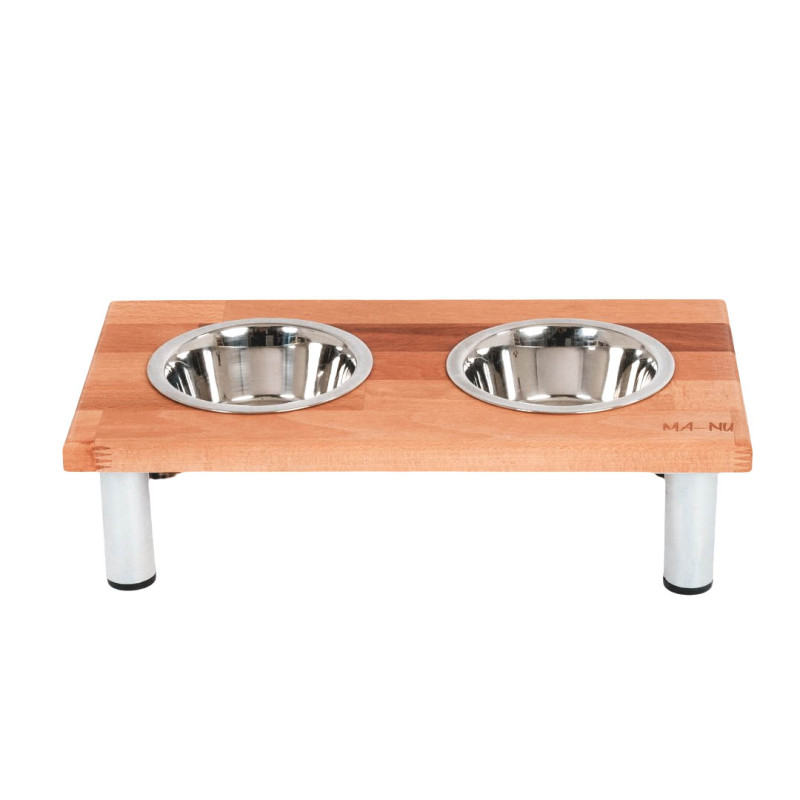 MA-NU Dřevěný stojan s miskami Round    S