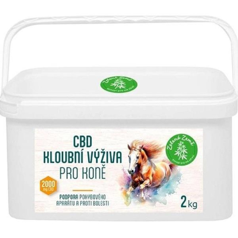 Zelená země CBD kloubní výživa pro koně, 2 kg