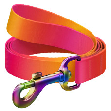 WAUDOG vodítko nylon Gradient oranžovo-růžové   (S/122cm/1,5cm) 
