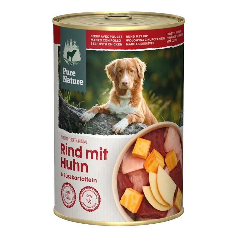 Pure Nature Dog Adult konzerva Hovězí s kuřetem 400g