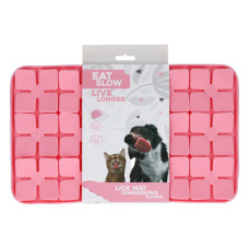 Eat Slow Live Longer lízací zpomalovací podložka Flower růžová
