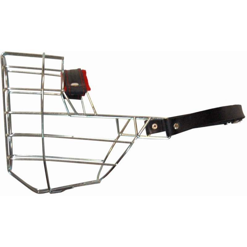 Náhubek kovový Rotwailer - fena, chrom 130 x 150 x 105 mm