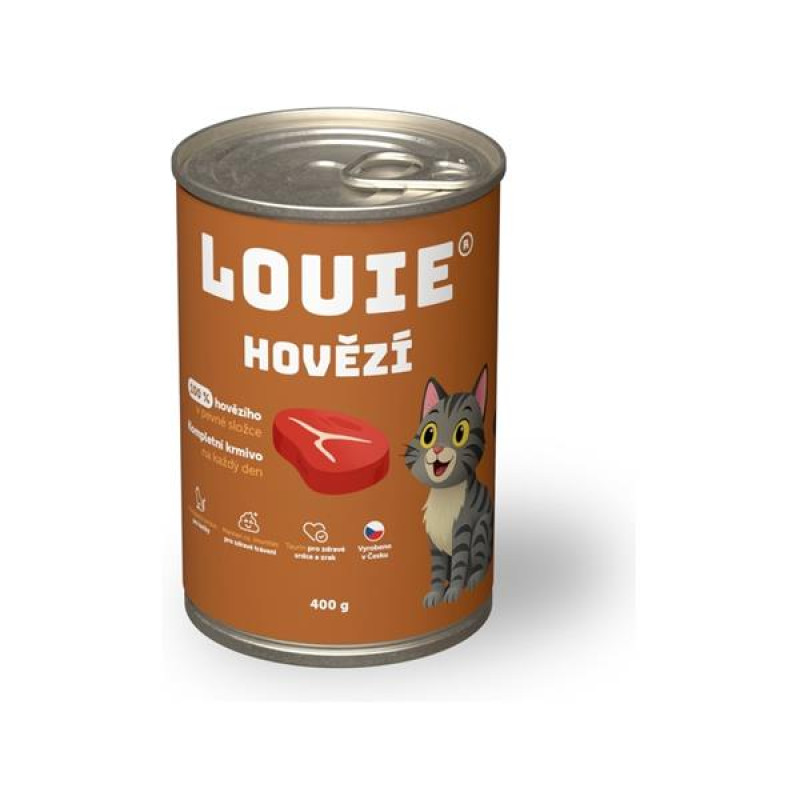 Louie konz. pro kočky hovězí 400 g