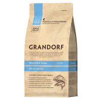 Grandorf granule pro kočky Adult Skin Care - Bílá ryba a krocan 2kg