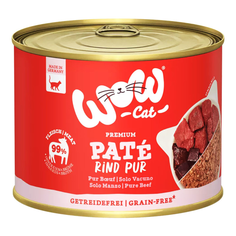 WOW Cat konzerva Paté Hovězí PUR Adult 400g