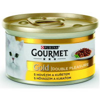 Gourmet Gold cat konz.-s hovězím a kuřetem 85 g