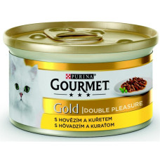 Gourmet Gold cat konz.-s hovězím a kuřetem 85 g