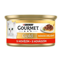 Gourmet Gold cat konz.-Sauce Delight Minifiletky hovězí 85 g
