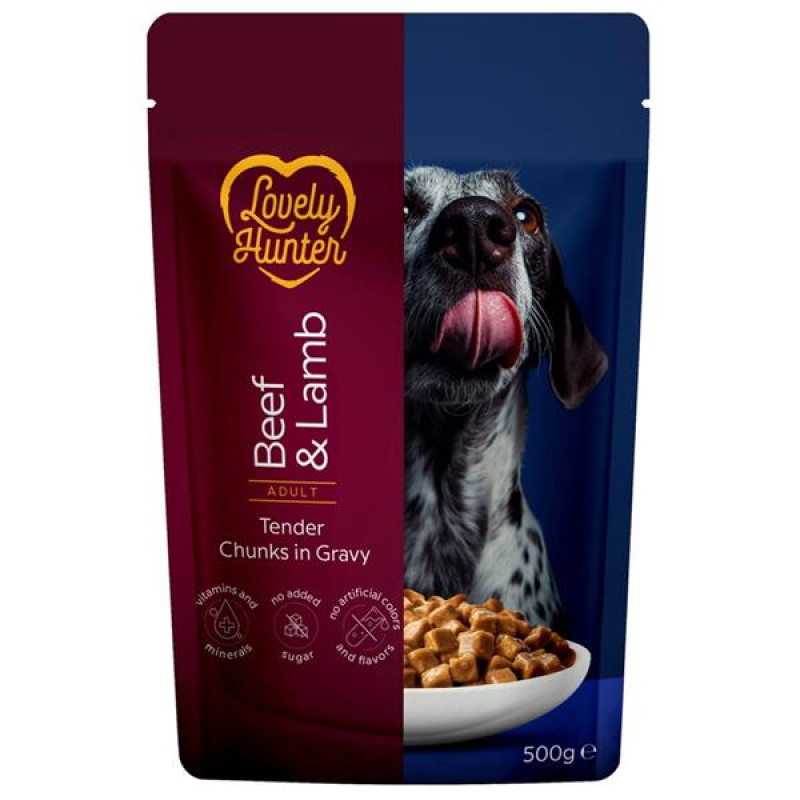 Lovely Hunter Dog kaps. Adult Beef/Lamb 500 g