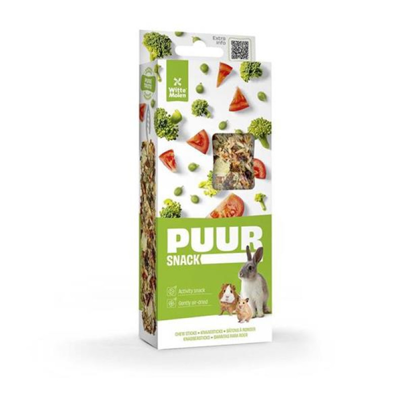 PUUR tyčinky dr.savec hrášek&rajče 2ks, 180g