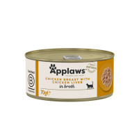 Applaws konzerva Cat Kuřecí prsa s játry 70g