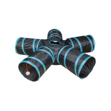 Tunel pro kočky Play hvězda 100x25cm modrý/černý Duvo+