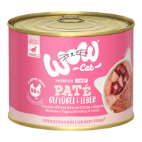 WOW Cat konzerva Paté Drůbež s játry Kitten/Junior 200g