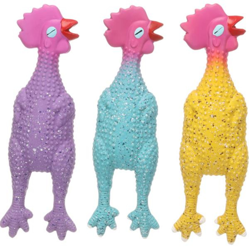 Hračka latex Freckles slepice 26cm mix barev Flamingo