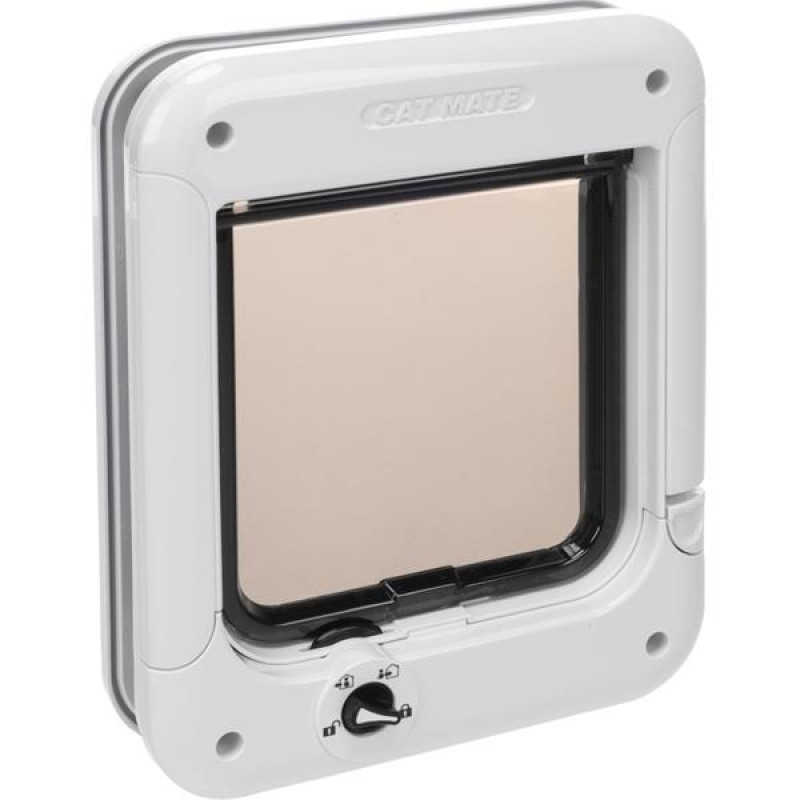 Dvířka průchozí uzamykatelná plast bílá 19,7x24,6cm Flamingo