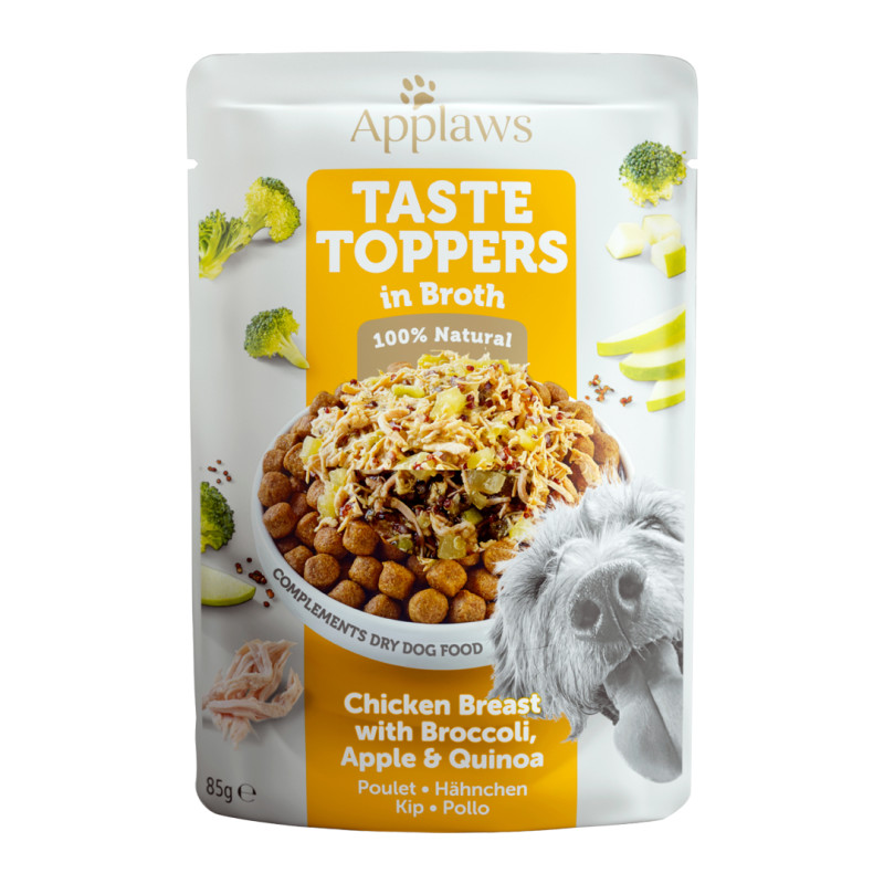 Applaws kapsička Dog Taste Toppers Broth Kuřecí s quinou 85g