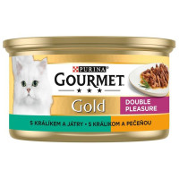 Gourmet Gold cat konz.-s králíkem a játry 85 g
