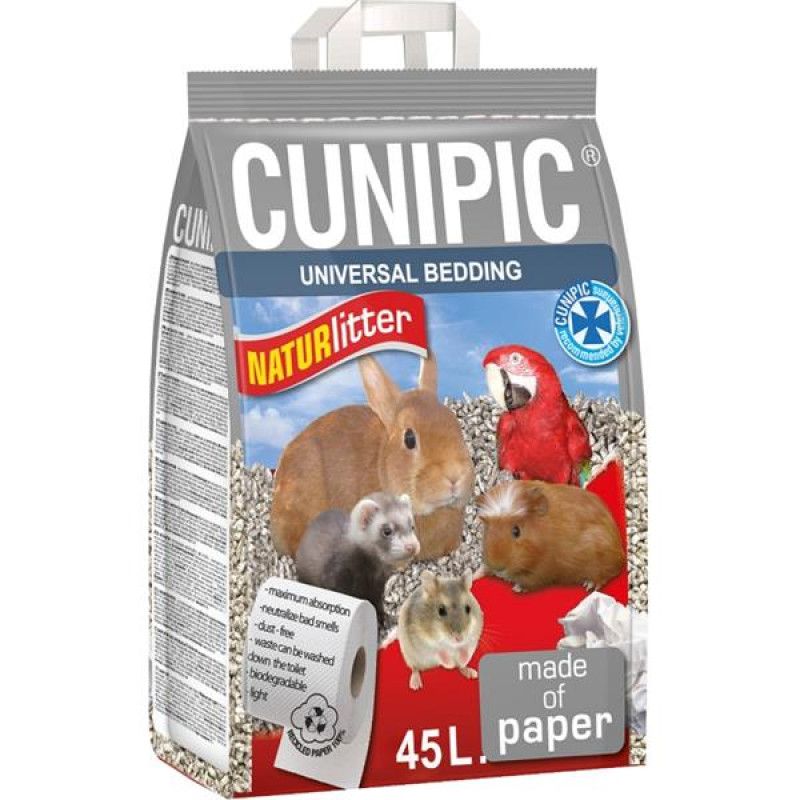 Podestýlka hlod. Naturlitter paper Cunipic 45l / 12,5kg