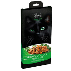 Mavsy Cat Creamy Superfood lízací pyré Krůtí guláš s tuňákem, špenátem a aloe 5x15g