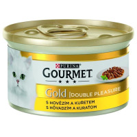 Gourmet Gold cat konz.-s hovězím a kuřetem 85 g