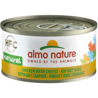 Almo Nature cat konz. Natural-kuře se sýrem 70g