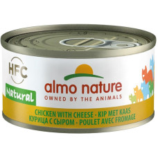 Almo Nature cat konz. Natural-kuře se sýrem 70g