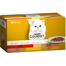 Gourmet Gold cat konz.-kousky ve šťávě Multipack 4 x 85 g