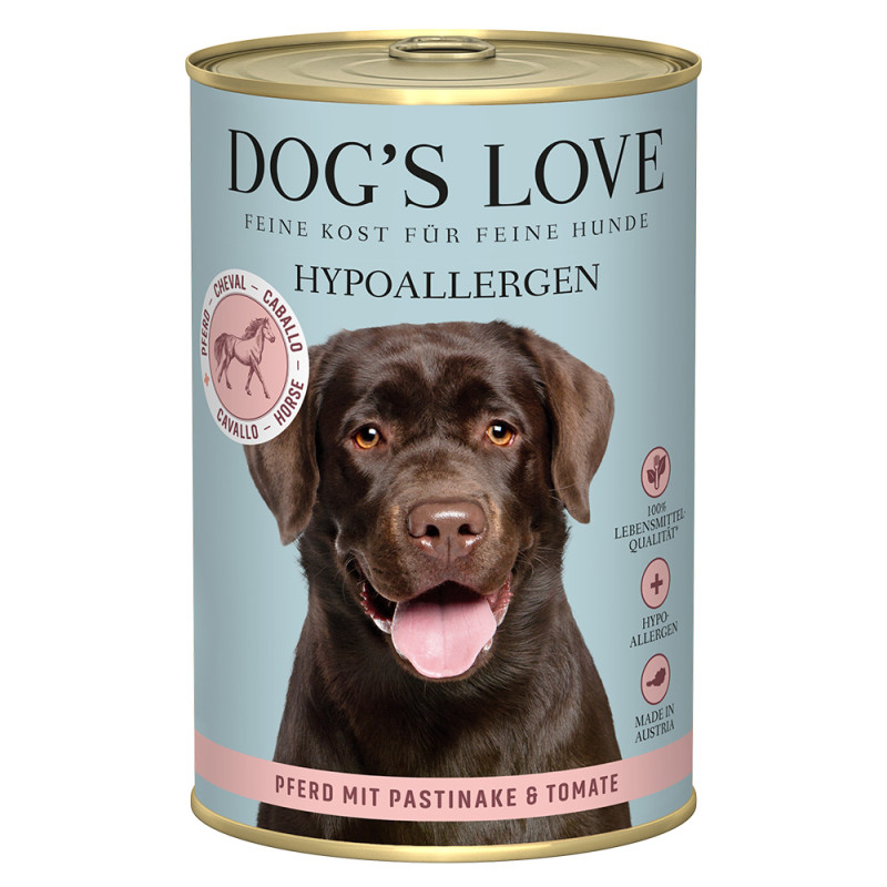 Dog's Love konzerva Hypoallergenic Koňské 400g