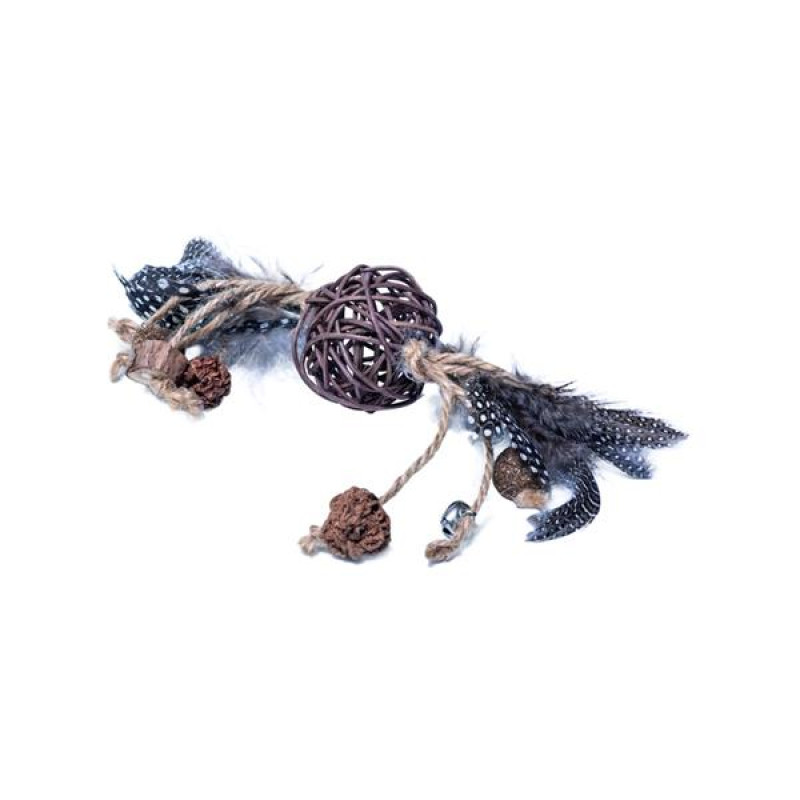 Hračka cat Quapas! ratan míček s peřím A A.K.