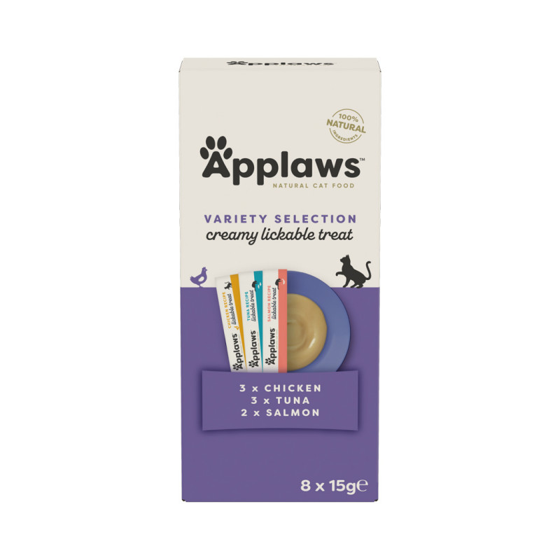 Applaws Cat Creamy Treat lízací pyré Variety Selection 8x15g