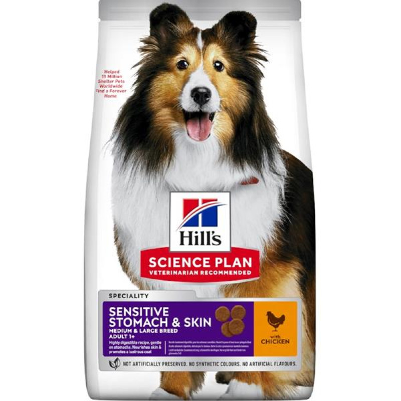 Hill's Science Plan Canine Adult Sensitive Stomach & Skin Medium Chicken 2,5 kg