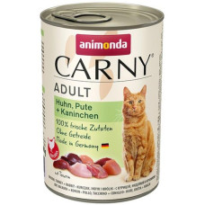 Animonda Carny cat  konz. - kuře, krůta + králík 400 g