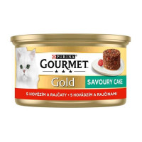 Gourmet Gold cat konz.-Savoury Cake hovězí,rajče 85 g