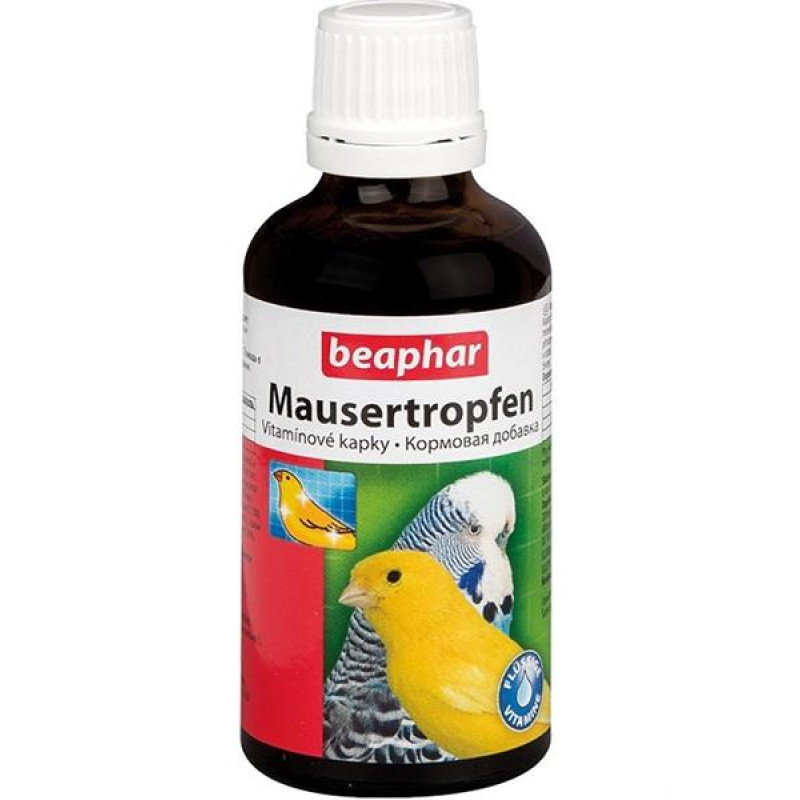 Beaphar Mausertropfen vitamín pro ptáky 50 ml