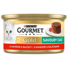 Gourmet Gold cat konz.-Savoury Cake hovězí,rajče 85 g