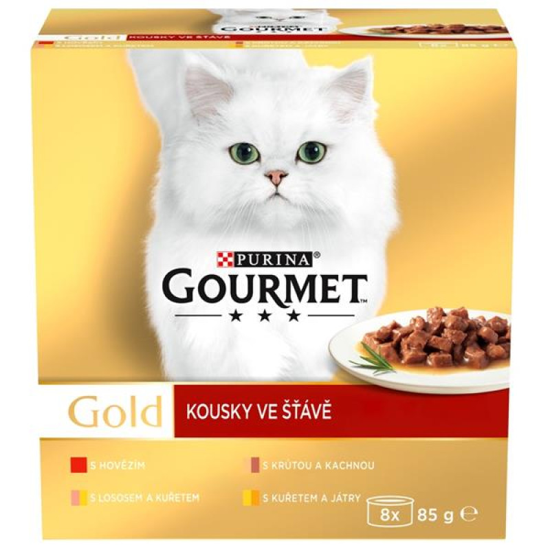 Gourmet Gold cat konz.-Multipack mix s masem 8 x 85 g