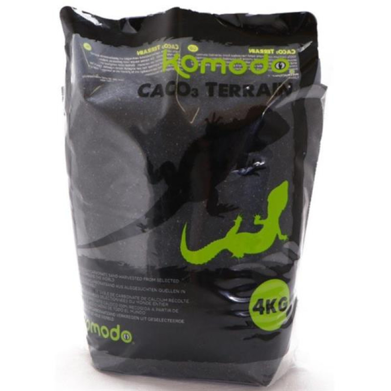 Písek terarij. CaCO3 Terain Black,černý Komodo 4kg