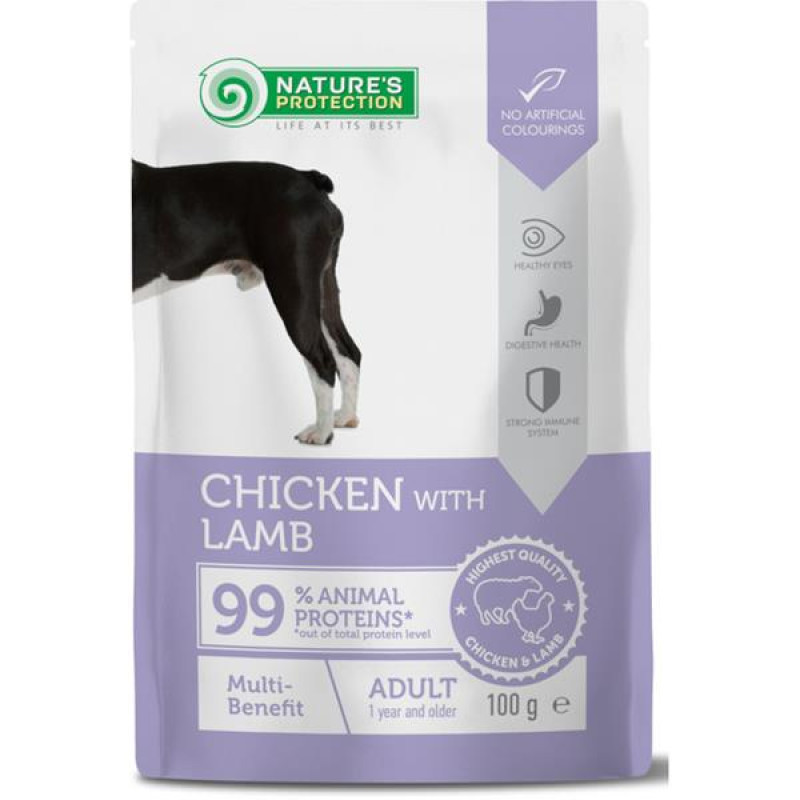 Nature's Protection Dog kaps. Multi Benefit Chicken and Lamb 100g