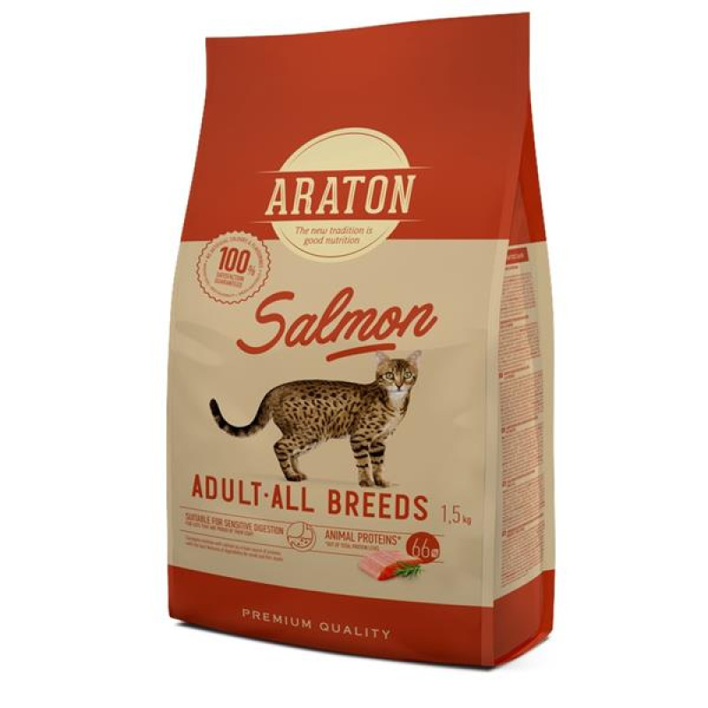 Araton Cat Dry Adult Salmon 1,5 kg