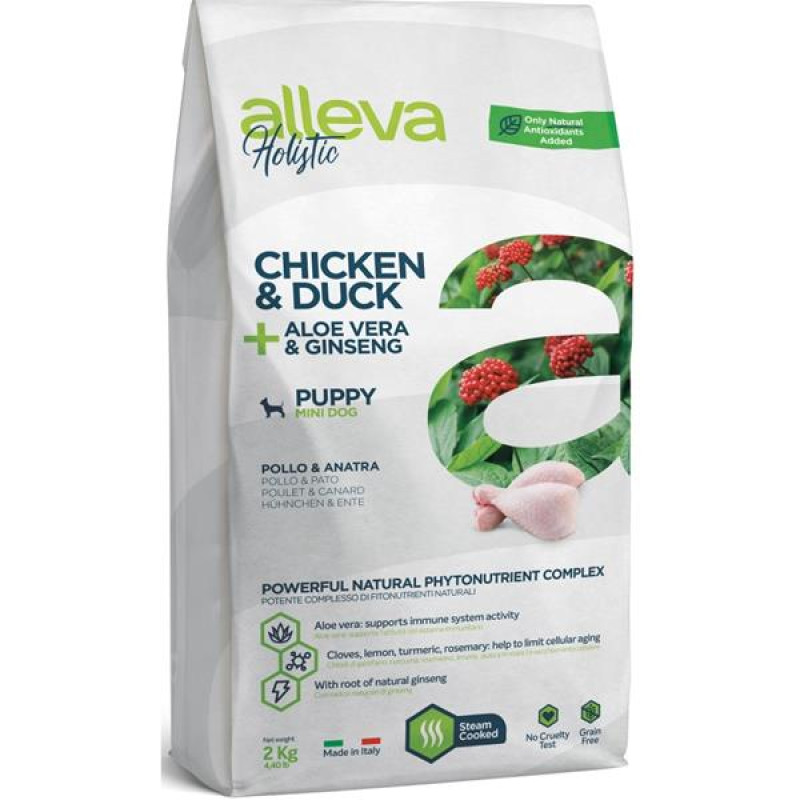 ALLEVA HOLISTIC Dog Dry Puppy/Junior Chicken Mini 2kg