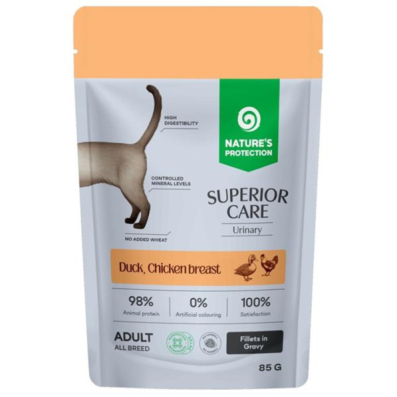Nature's Protection Superior Care Cat kaps. Urinary Duck/Chicken 85 g 