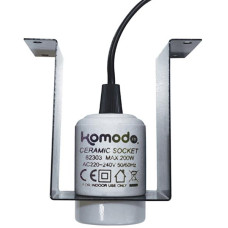 Objímka na žárovku keramická s držákem Komodo  10,5x10x6cm