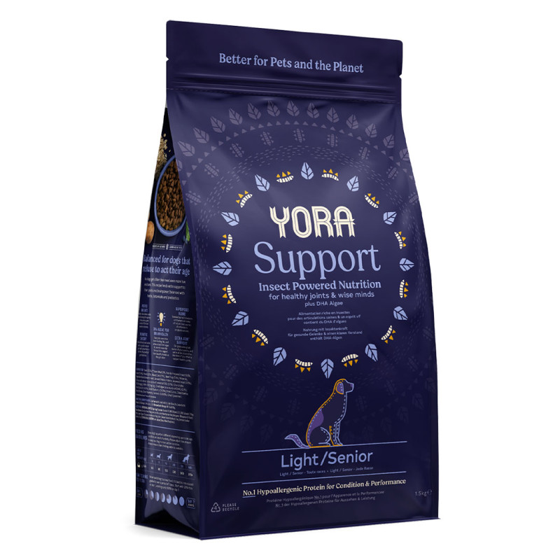 YORA granule z hmyzu Support Light/Senior  6kg (4x1,5kg)