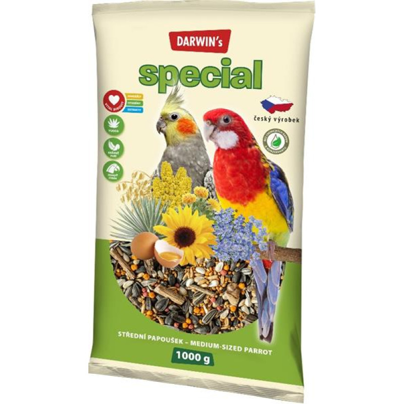 Darwins Speciál střední papoušek 1 kg